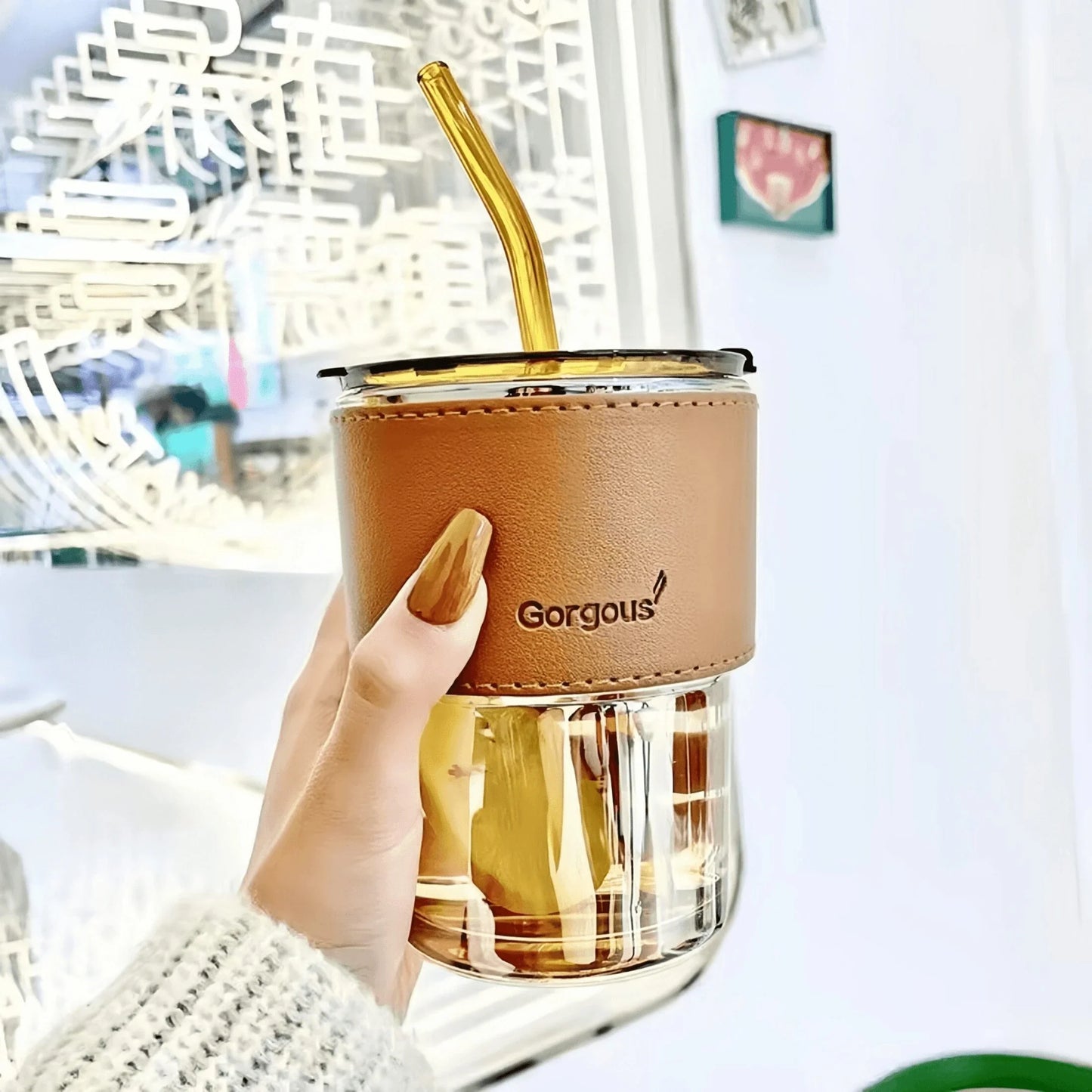 400ml Transparent Glass Coffee Mug