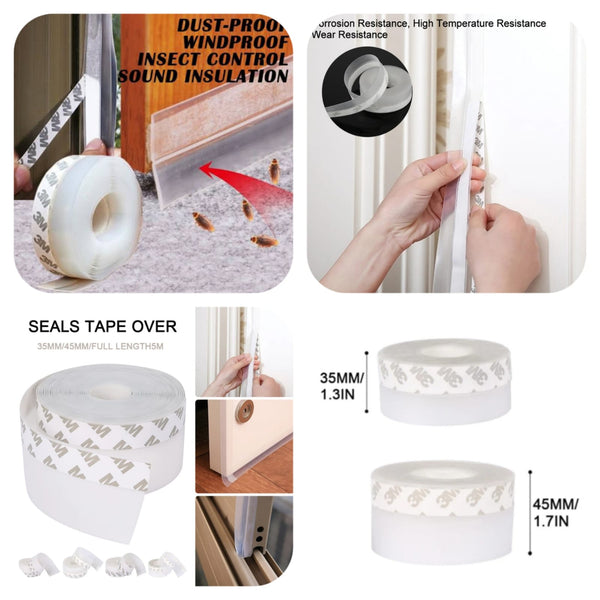 Door Window Sealing Strip Waterproof Self Adhesive Roll 5 Mtr